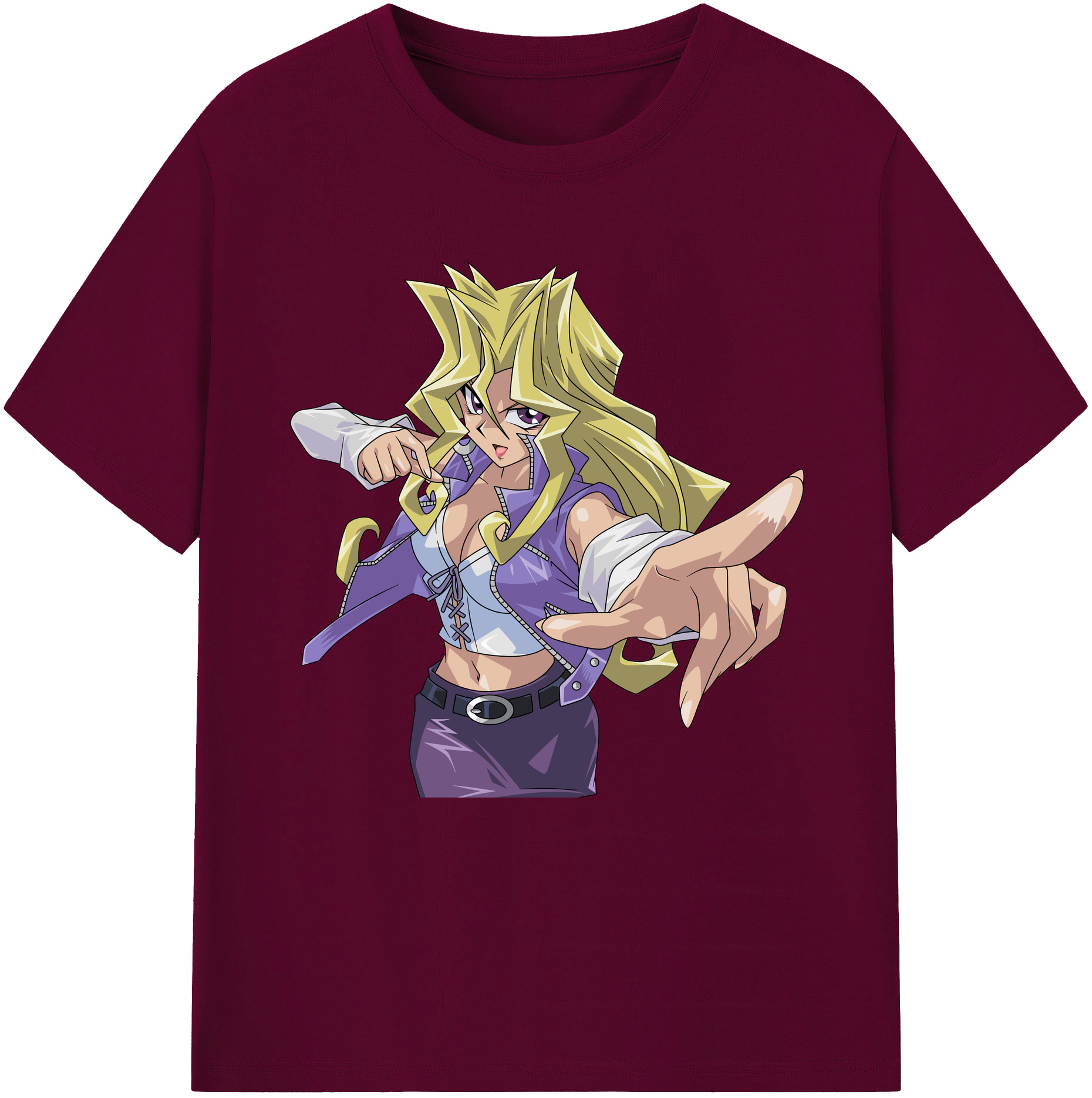 （画像用） 遊☆戯☆王 Yu-Gi-Oh! レディースカジュアルプリントTシャツ（綿100％）